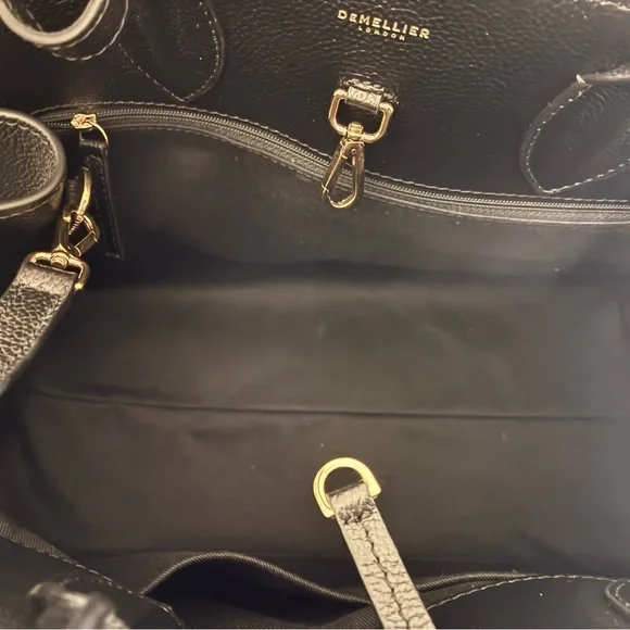 ✨ DeMellier The Hudson Bag Black Small Grain Leather - Picture 7 of 13